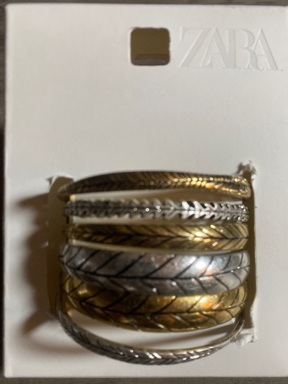 NWT Zara 6 Pack of Combined Rigid Bracelets